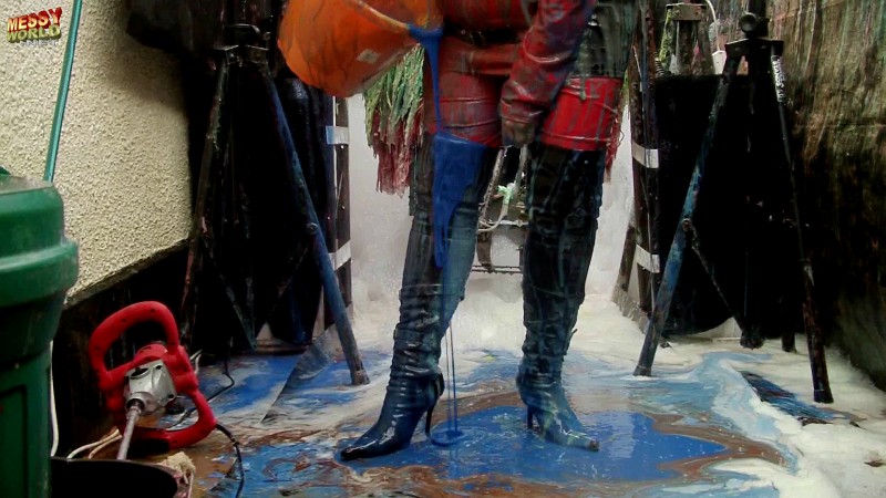 Human Carwash: Michaela Hair, PVC & Boots