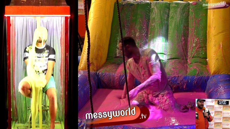 Inflatable Assault Course: Frank vs Wyn