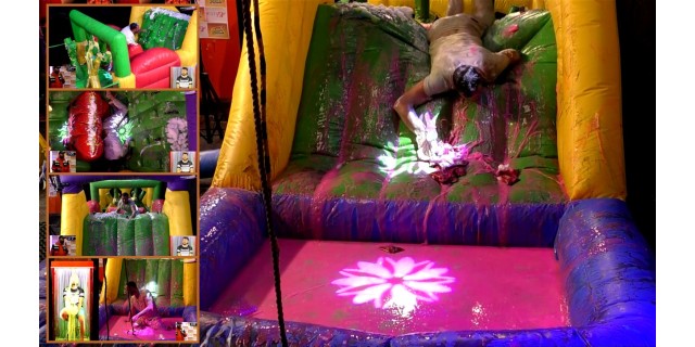 Inflatable Assault Course: Frank vs Wyn