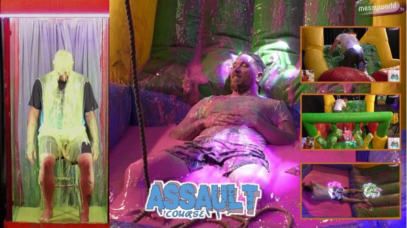 Inflatable Assault Course: Olly vs Robbie