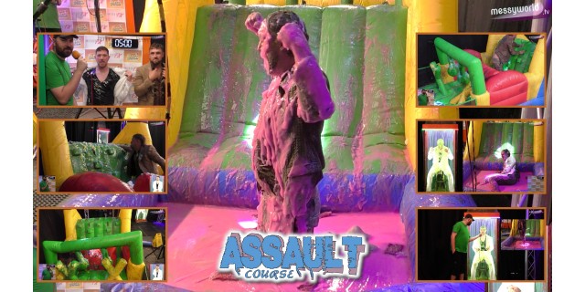Inflatable Assault Course: Wyn vs Olly