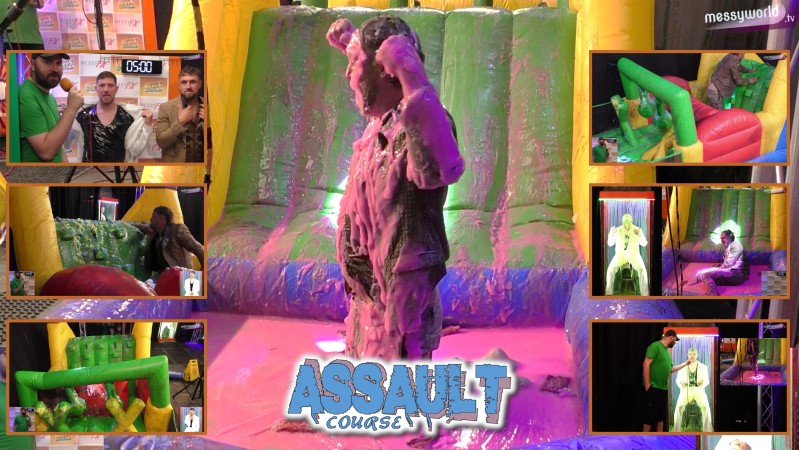 Inflatable Assault Course: Wyn vs Olly
