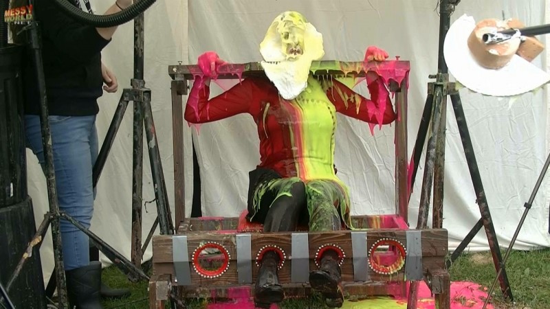 Alex K Gunged in The Pillory System