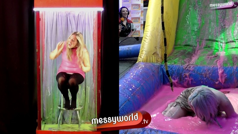 Inflatable Assault Course: Chloe vs Louisa