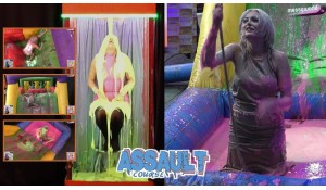 Inflatable Assault Course: Chloe vs Louisa