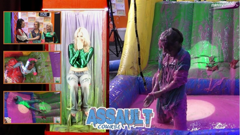 The Inflatable Assault Course: Erica vs Chloe